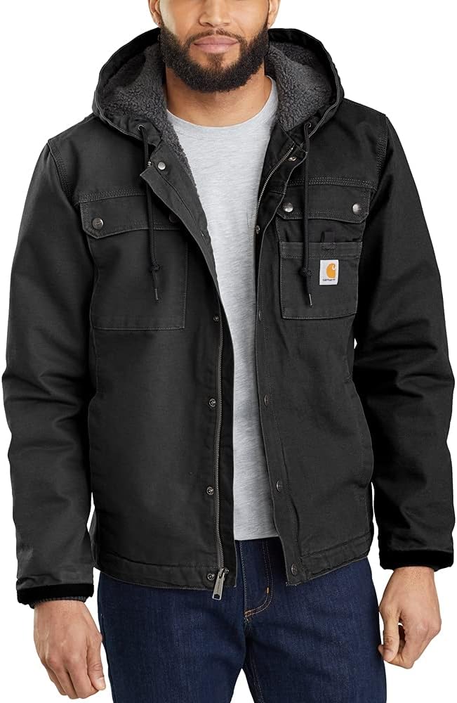 Carhartt Relaxed Fit Washed Duck Sherpa-Lined Utility Jacket
