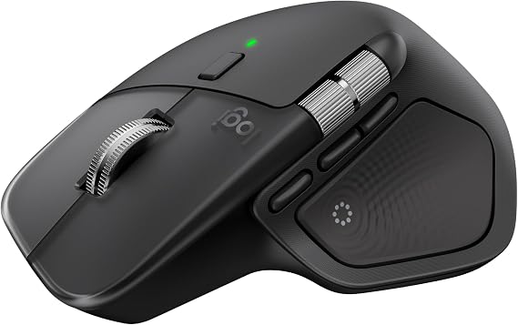 Logitech MX Master 4, Ergonomic Wireless Mouse | Advanced Performance Haptic Feedback, Ultra-Fast Scrolling, USB-C Charging, Bluetooth, Windows, macos - Black