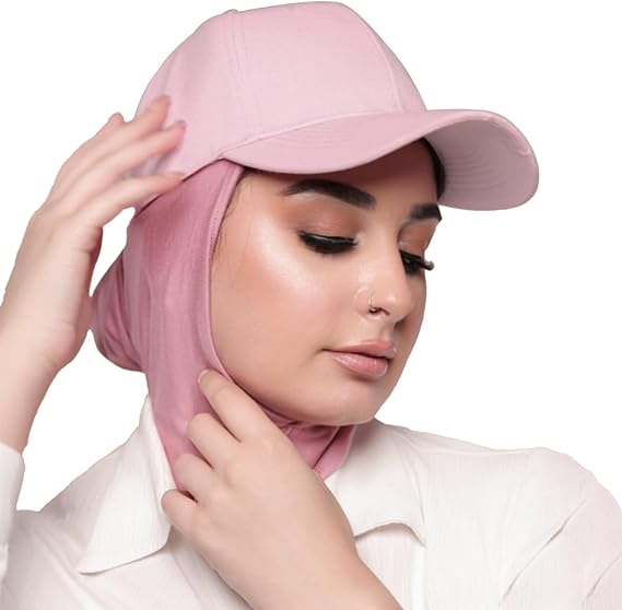 One-Piece Hijab Baseball Cap for Women Quick Dry Sun Hat Outdoor Headscarf