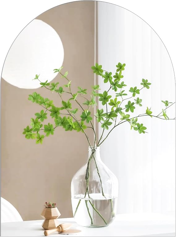 Arched Bathroom Mirror for Wall, 14 x 12 in Small Arched Wall Mirror | High Clear No Distortion Real Glass Decorative Arch Mirror for Bathroom, Vanity, Living Room, Bedroom, Entryway, Home Decor