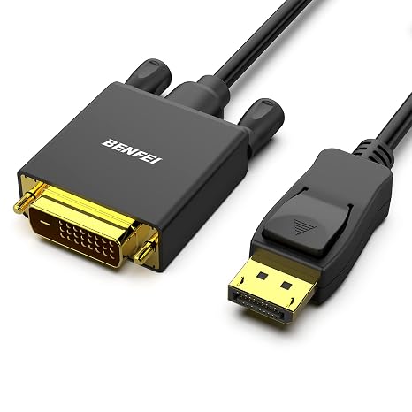 BENFEI DisplayPort to DVI 15 Feet Cable, Uni-Directional DisplayPort Computer to DVI-D Monitor Adapter 1080P@60Hz Male to Male Gold-Plated Cord Cable for Lenovo, Dell, HP and Other Brand