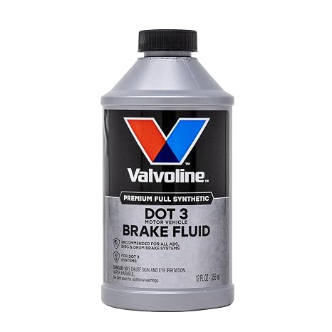 Valvoline DOT 3 Synthetic Brake Fluid, 12 oz | High-boiling synthetic brake fluid with corrosion protection for DOT 3 systems.