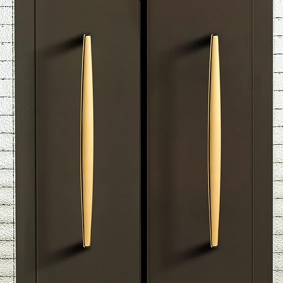 Modern Cupboard Handles,Arched Drawer Knobs,2Pcs Wardrobe Door Handles Pull,Cabinet Handles,Solid Zinc Alloy,with Screws,Holedistance160mm