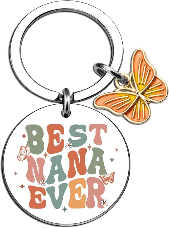 Nana Gifts from Grandkids Mothers Day Gifts for Nana Grandma Keychain | Christmas Birthday Gift for Grandma from Granddaughter Grandson Grandmother Mothers Day Gift Ideas