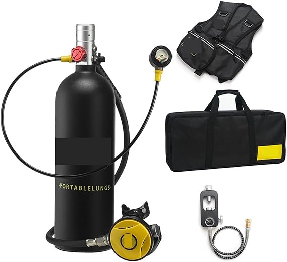 2L Diving Snorkeling Equipment Residual Pressure Gauge - Dive Portable Lungs