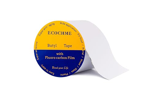RV Sealant Tape, 4in*16ft Waterproof Butyl Tape with Fluorocarbon Film,for RV Repair Stop Leaks for Roofing Gutter Window Glass Boat Truck Camper and Pipe Sealing