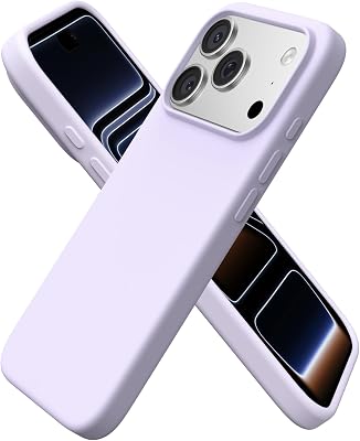 ORNARTO Compatible with iPhone 17 Pro Case 6.3, Slim Liquid Silicone 4 Layers Full Covered Soft Gel Rubber Shockproof Cover, Protective Phone Case for iPhone 17 Pro-Pastel Lilac