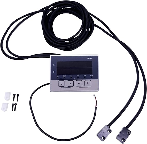 High Accuracy Linear Scale Encoder 2 Axis Digital Display DRO Magnetic Sensor Tape Displacement Readout Scale Position Transducers Encoder Woodworking for Lathe Machine Milling Machine DRO Tools(LP20E