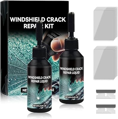 Windshield Crack Repair Kit, 2026 Upgrade Cracks Gone Glass Repair Kit, Windshield Repair Kit for Chips and Cracks Car Glass Repair Kit, Cracks Gone Glass Kit Automotive Windscreen Tool 2PCS