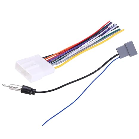Car Stereo Wire Harness Adapter (ABS and meta) CD Radio Cable Installation Plugs Automobile Stereo Radio Harness Replace 70-7552 Compatible for Nissan 20pin Plug Wire Harness and Adapter