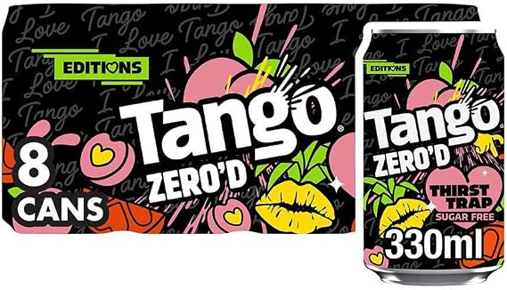 Tango Zero'd Thirst Trap - Peach & Pineapple | 330ml | Can| 8 Pack