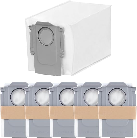 roborock 6 Packs Disposable Dust Bags for Saros 10R, Saros Z70, Saros 20, Qrevo Edge 3 Pro, QV 35A, Qrevo CurvX, Qrevo Curv 2 Flow, Qrevo S Pro, Qrevo 2 Pro, Saros 20 Sonic, S8 Max Ultra & RDS
