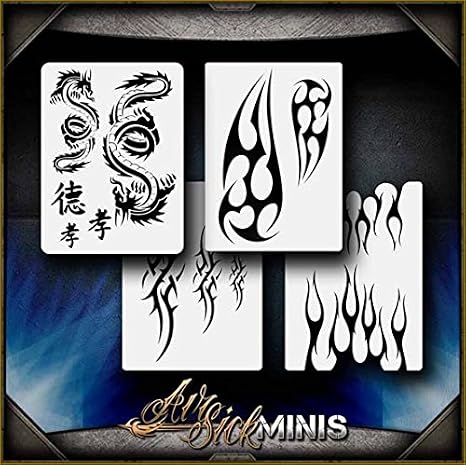 Mini Tribal Set AirSick Airbrush Stencil Template