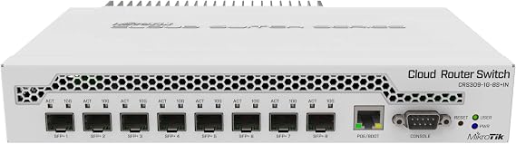 Mikrotik CRS309-1G-8S+ Inswitch 1x Gigabit 8X SFP+ 10Gbps 9-Port Cloud Router Switch Router OSL5/SwOS