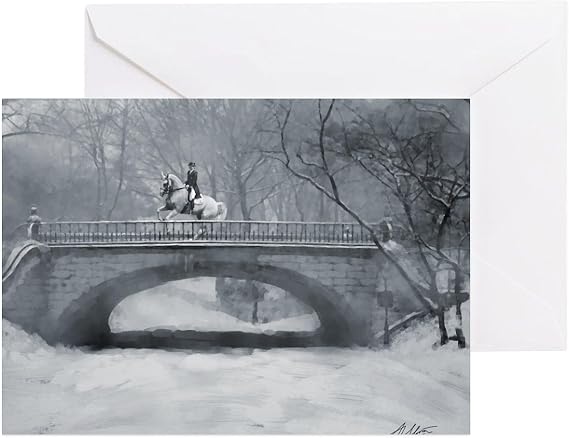 CafePress Dressage Winter Pirouette Greeting Cards (10) Folded Greeting Cards (10-pack) Matte