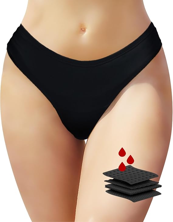 Leakproof Period Swim Bikini Bottoms Mid Waisted Menstrual Swimwear for Teens & Women, Reusable for Pool & Beach