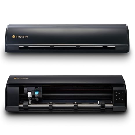 Silhouette Cameo 5 Alpha Plus - 15" Craft & Vinyl Cutter Machine with Automatic Blade, Fast Sketch Mode & 4-Point Registration - Includes Studio Software & 100 Designs, 1-Month Subscription - Black