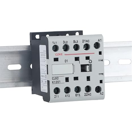 CJX2-K 220V 50/60Hz 6A 9A 12A Mini AC Contactor Din Rail 3P 3main 1NO/3main 1NC Coil Voltage(CJX2-K-0910)