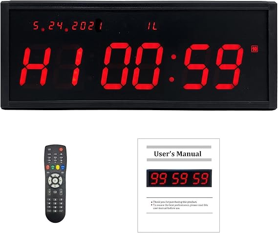 Gym Timer with Remote Digital Wall Calendar Interval Timer for Workout