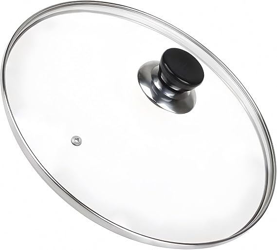 10 Inch Pan Lid, 10'' Frying Pan Lids, Tempered Glass Cast Iron Lid for Skillets, Fry Pan, Wok Pot (10 inch)