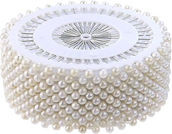 480 Pcs White Pearlized Ball Head Straight Pins for Sewing Crafts