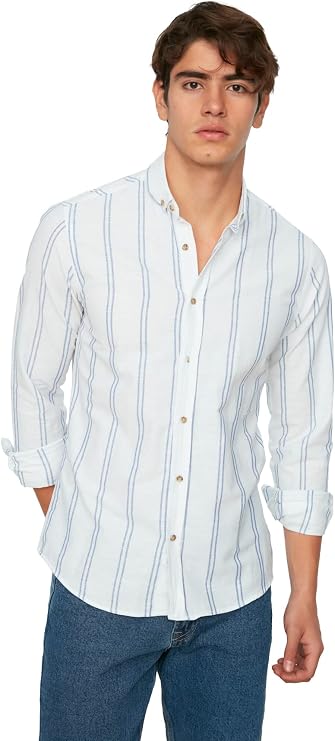 Trendyol Man Slim Fit Basic Button Placket Woven Shirts