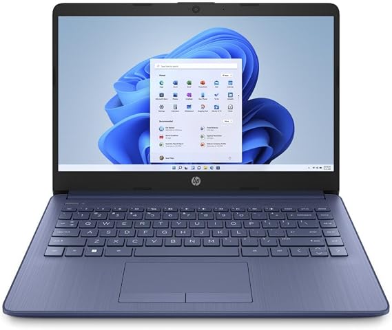 HP Stream 14" HD Laptop, Intel Celeron N4120, 4GB RAM, 64GB eMMC, Windows 11 Home in S Mode with Office 365 Personal for 1 Year (14-cf2111wm, Blue)