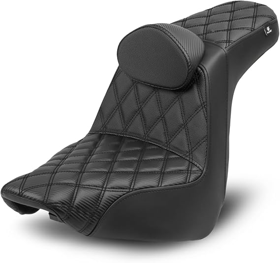 HI-LINE Gel Step-Up Seat for Harley Softail 2018-2026