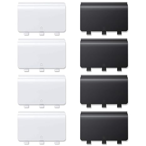 8Pcs Battery Cover Door Compatible with Xbox Series X/S Controller, Replacement Battery Back Door Lid for Xbox Series X Controller, Battery Back Shell Repair Part for Xbox Series S Controller