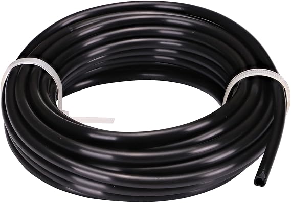 Raindrip 016025P 1/4-Inch Drip Irrigation Supply Tubing, 25-Foot, for Irrigation Drippers, Drip Emitters, and Drip Systems, Black Polyethylene