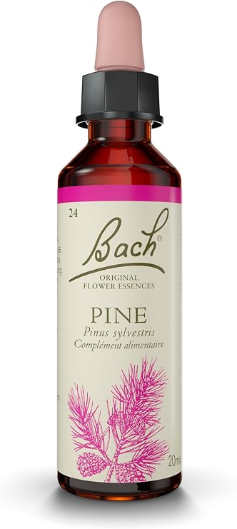 Flowers DE Bach Original - Pine No 24 - for Self-Esteem - Helps to Accept Mistakes - Natural Floral Elixir for Emotional Well-Being - Dropper 20 ml - Vegan