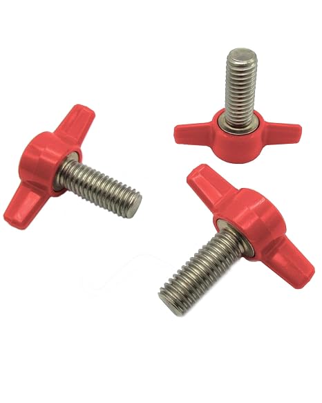 3/8" x 1" Thumb Screws with Wing Knob Thumbscrews Thumb Screw Butterfly Thumb Screws Thumbscrew (6)