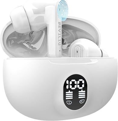 Beviliu Translation Earbuds Real Time, 144 Languages 4 Modes Translate Headphones, 3-in-1 Ai Translator Device for iOS&Android Wireless 5.4 Y113S White