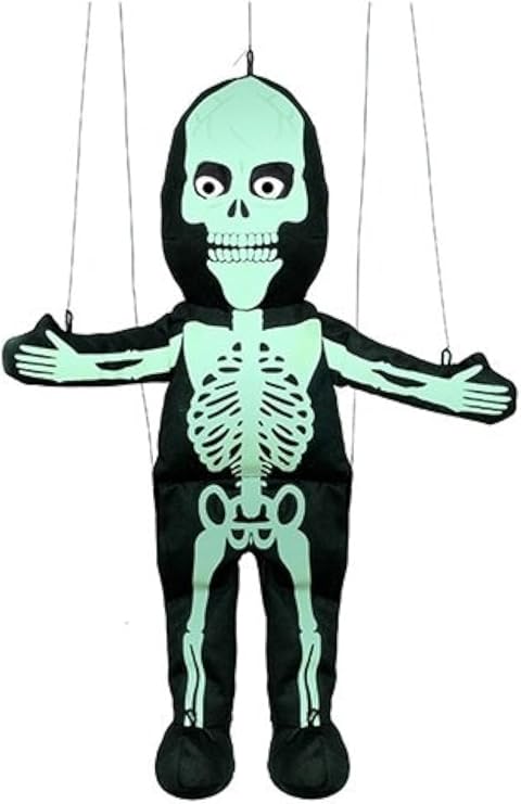 Silly Puppets Skeleton (Glow-in-The-Dark) Marionette String Puppet