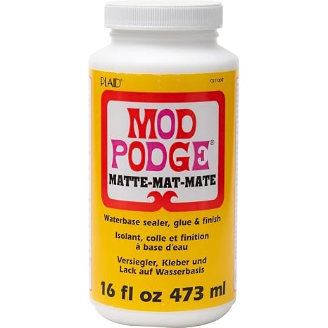 Mod Podge CS11302 Waterbase Sealer, Glue and Finish, Matte (16 oz)