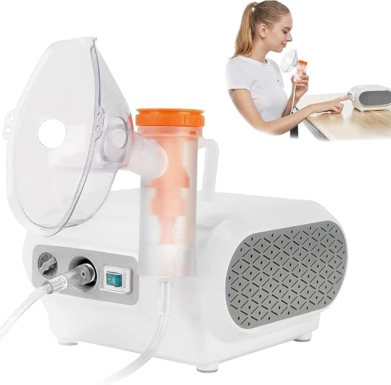 Compact Compressor Household Nebuliser Machine for Adults & Kids, Stocking Fillers Gifts, Strong Mist Portable Home-Use Nebulizer (White)