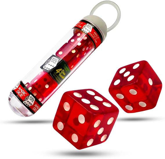 Magic Makers Magic Dice Red Crystal Acrylic