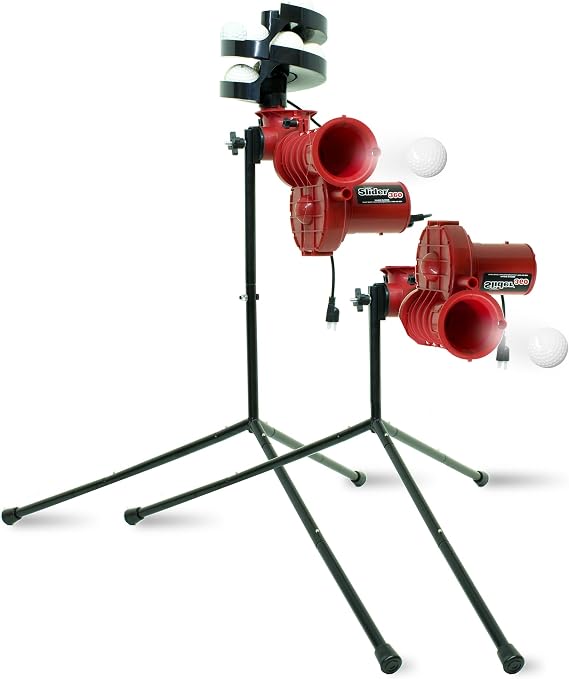 Heater Sports Slider Lite 360 Baseball Pitching Machine with Automatic Ball Feeder - Accurate 360-Degree Delivery, Durable and Portable Training Tool for All Ages