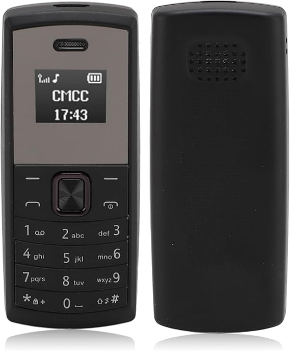 Yoidesu Unlocked Smallest Mobile Phone, GSM 2G Tiny Mini Mobile with Voice Changer Hands Bluetooth Dialer Phone for Students, GSM 850/900/1800/1900MHz (Black)