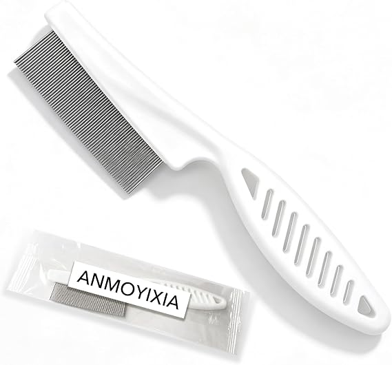 Flea Comb for Cats Dogs Flea Comb for Long Hair, Pet Comb Grooming Comb for Removing Fleas,Ticks,Tear Stains, Dandruff