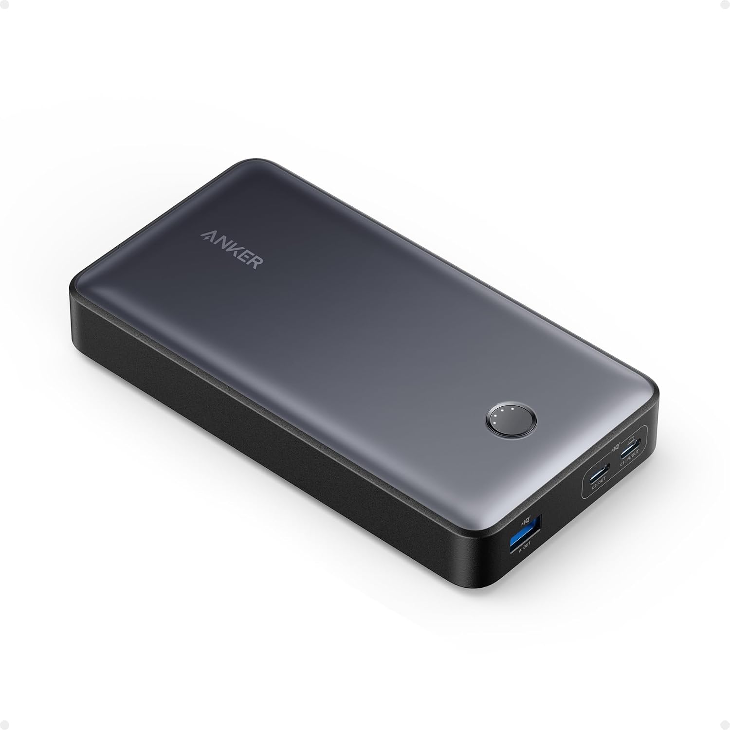 ANKER 537 Power Bank PowerCore 24 K for Laptop 24,000mAh 65 W Mobile Charger for MacBook Pro Dell XPS Microsoft Surface iPad Pro iPhone 16151413 Pro iWatch Series 5 and more Black