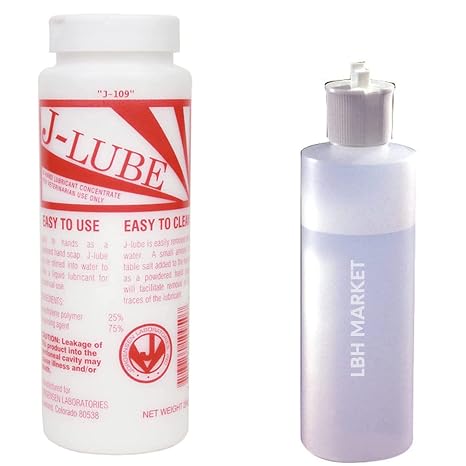 LBH MARKET J-Lube Veterinary OB Lubricant Powder Bundle, 10 oz Water-Mix Concentrate with 8 oz Dispensing Bottle