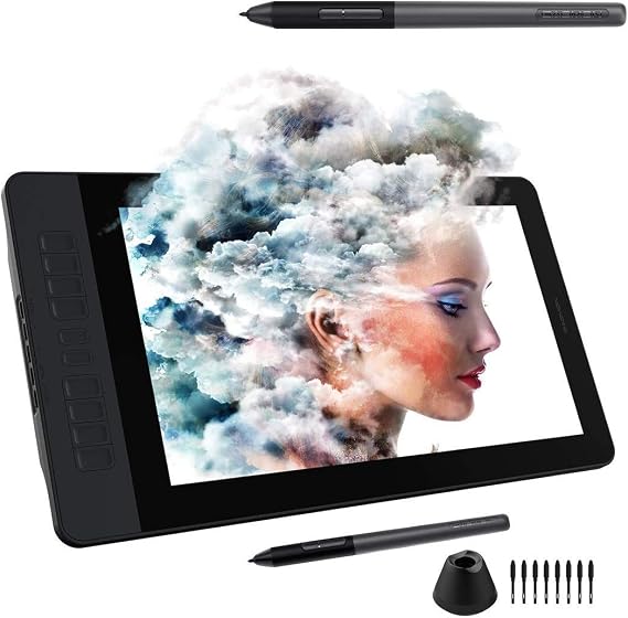 GAOMON PD1561 Pen Display & AP50 Passive Pen -15.6'' 8192 Tilt-Support HD Graphics Drawing Monitor Tablet for Digital Drawing/Animation/Online Teaching and Meeting
