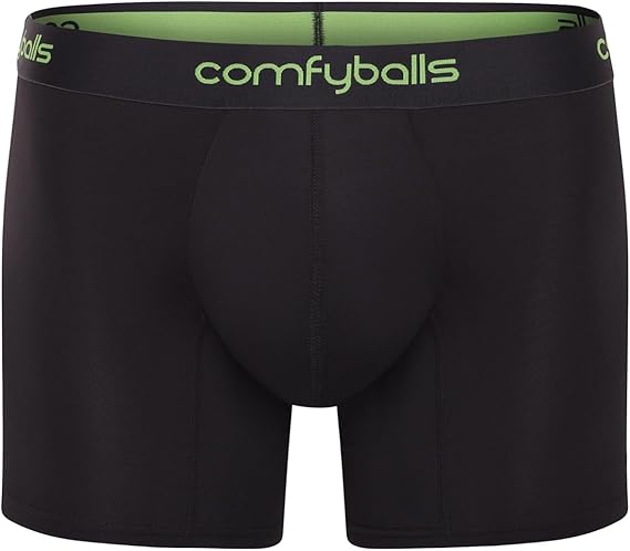 Comfyballs Mens Performance Long Boxer - Charcoal/Viper Green