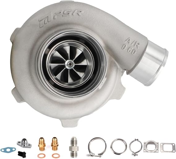 Pulsar Turbo PSR2860 GEN2 Stainless Steel Dual Vband 0.82A/R+T3 Adapter | Dual Ball Bearing Billet Compressor Wheel Turbocharger