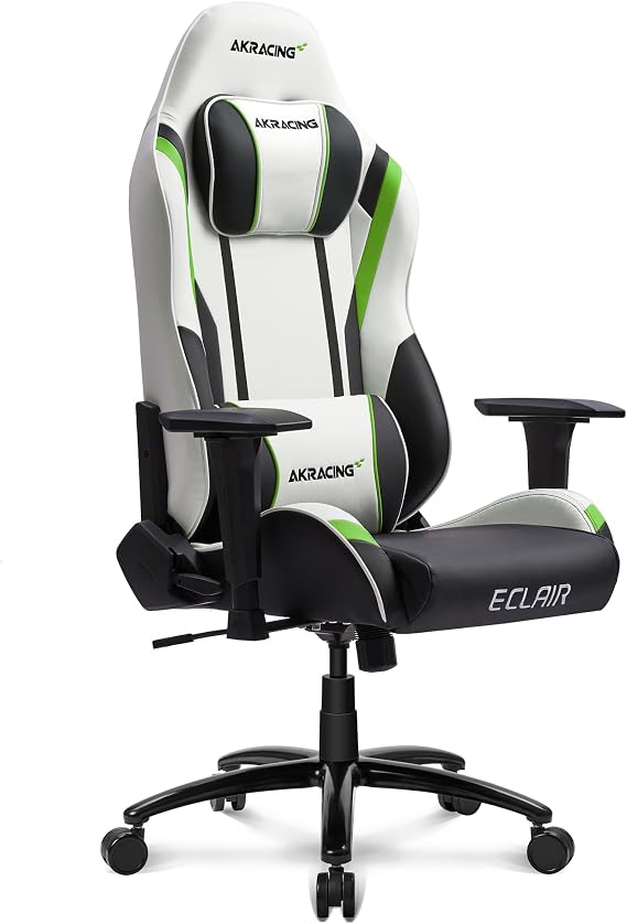 AKRacing Gaming Chair, Desk Chair, Study Chair, Learning Chair, Eclair, Green, Durable PU Leather