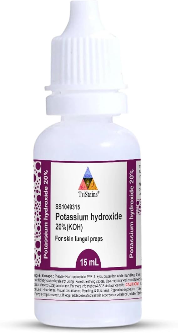 Potassium Hydroxide 20% KOH-15mL Dropper Bottle
