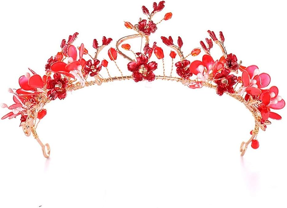 Crown Princess Beautiful Headdress Romantic WBridal Headwear Crystal Queen's Birthday Stage Jewelry Tiara Pageant Prom Hair Size:27 * 5.5c
