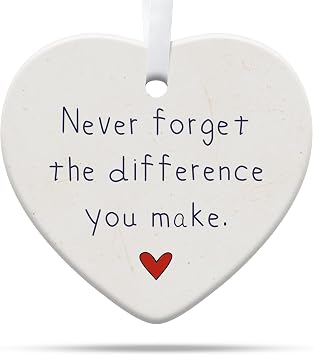 Thank You Gifts for Women, Nurse, Coworkers, Teacher, Retirement Farewell Going Away, Never Forget The Difference You Make Ornament, Christmas Ornaments 2025