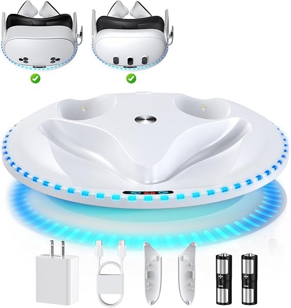 KINWIN 30W Fast Controller Charging Dock for Meta Quest 3S/3/2 Headset